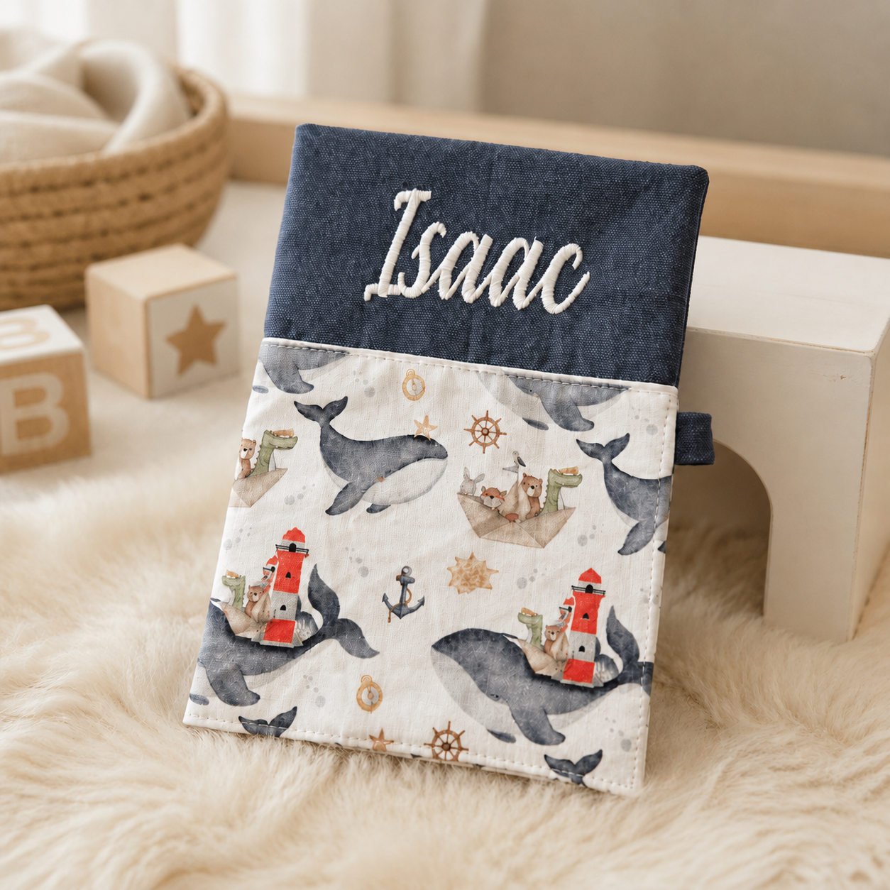 Protège Carnet de Santé Personnalisé en Coton